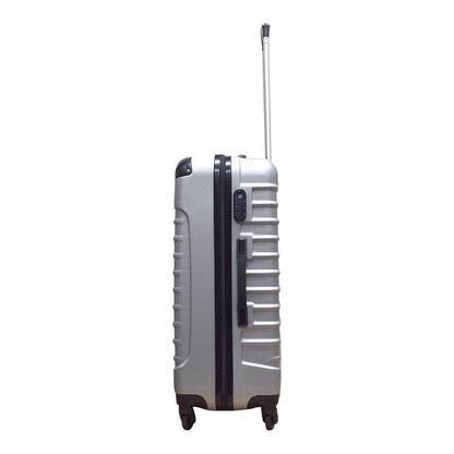 Ensemble de valises de voyage 2 pièces à coque rigide, argent