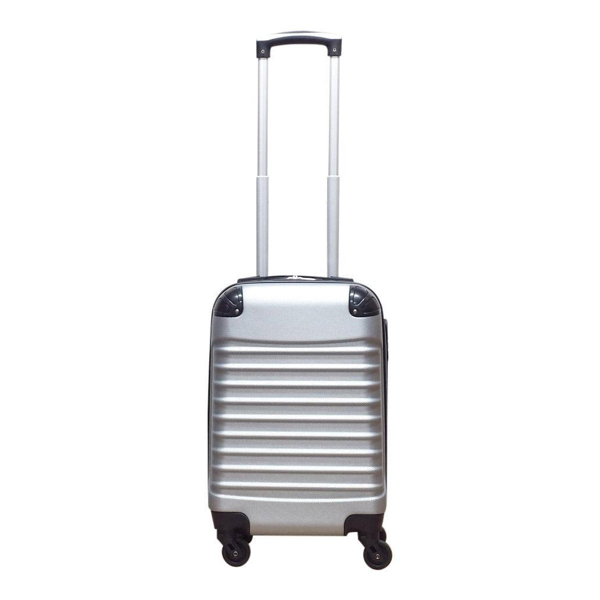Ensemble de valises de voyage 2 pièces à coque rigide, argent