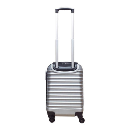 Ensemble de valises de voyage 2 pièces à coque rigide, argent