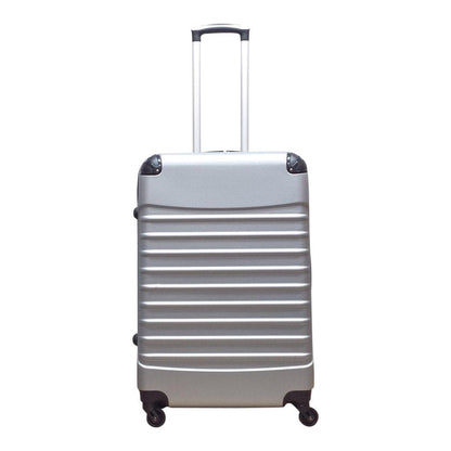Ensemble de valises de voyage 2 pièces à coque rigide, argent