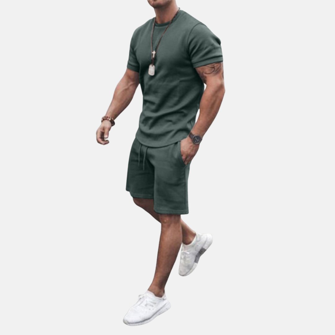 Ensemble décontracté deux pièces d’été pour homme