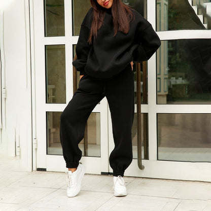Ensemble détente pour femme avec sweat à capuche et pantalon de jogging - taille élastiquée