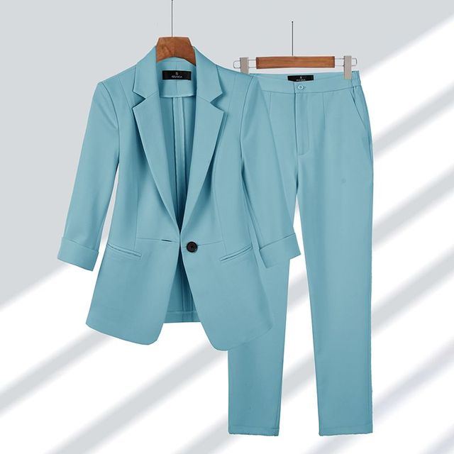 Ensemble deux pièces blazer et pantalon pour femme