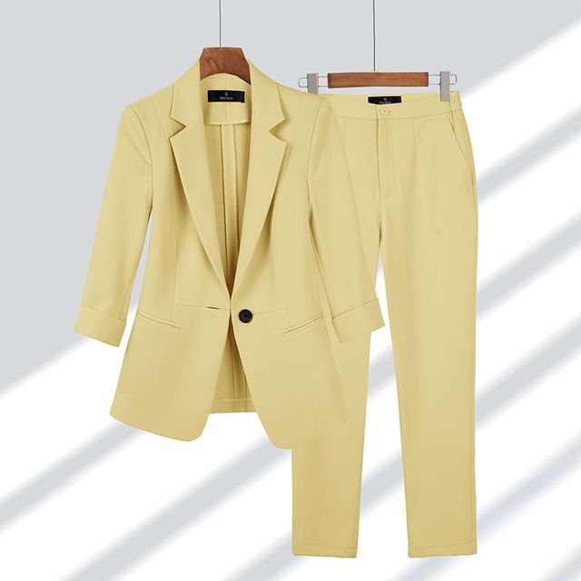 Ensemble deux pièces blazer et pantalon pour femme