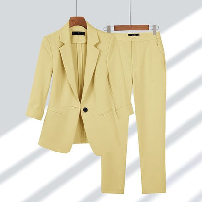 Ensemble deux pièces blazer et pantalon pour femme