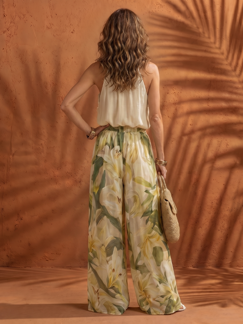 Ensemble deux pièces pour femme à dos nu