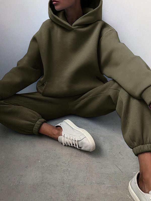 Ensemble femme sweat à capuche et pantalon de jogging - oversize