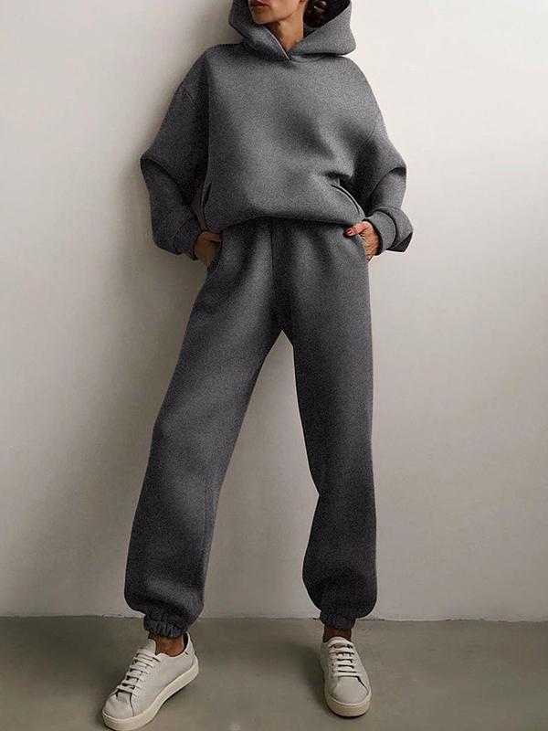 Ensemble femme sweat à capuche et pantalon de jogging - oversize