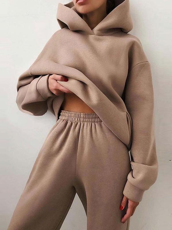 Ensemble femme sweat à capuche et pantalon de jogging - oversize