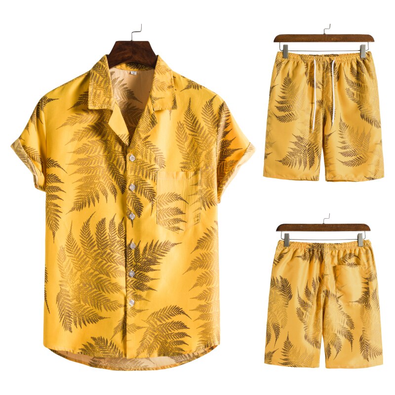 Ensemble hawaïen pour homme pour l’été