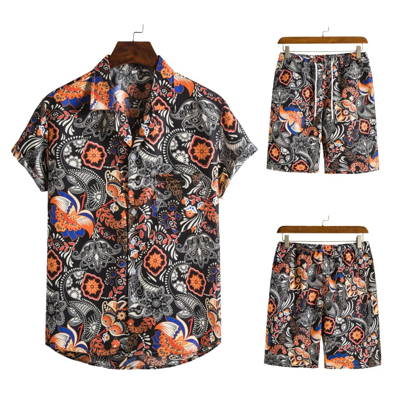 Ensemble hawaïen pour homme pour l’été