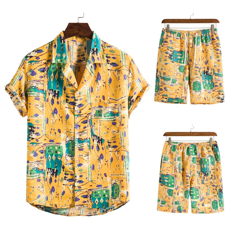 Ensemble hawaïen pour homme pour l’été