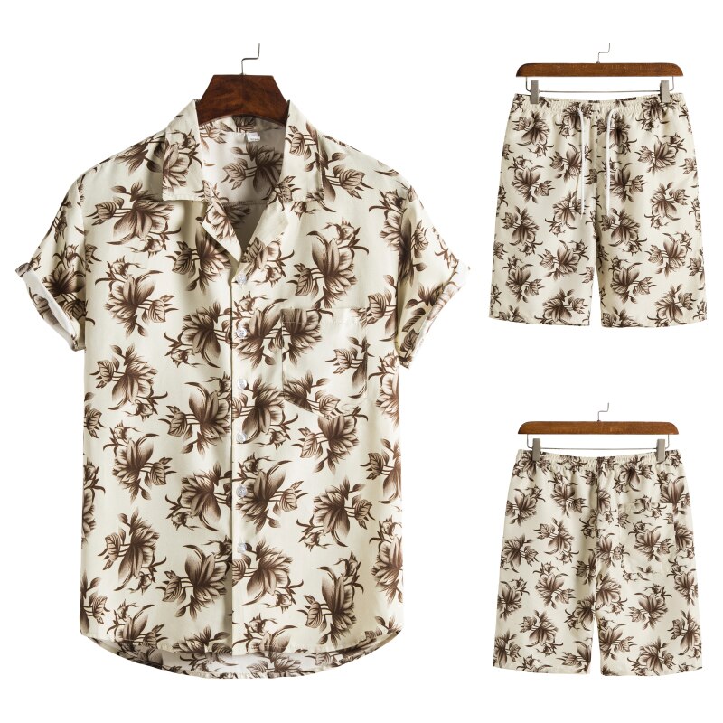 Ensemble hawaïen pour homme pour l’été