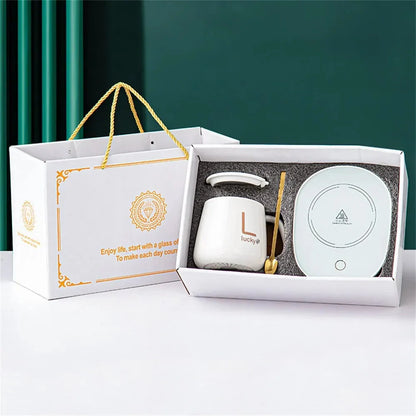 Ensemble innovant de mugs chauffants – tasse en céramique avec chauffe-tasse intelligent