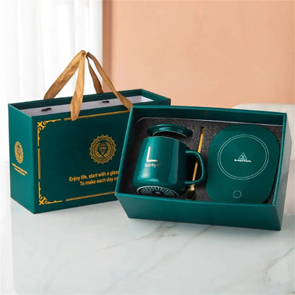 Ensemble innovant de mugs chauffants – tasse en céramique avec chauffe-tasse intelligent