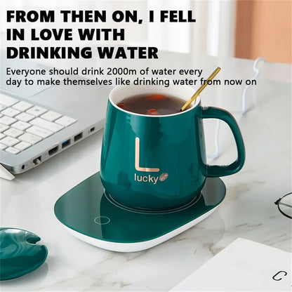 Ensemble innovant de mugs chauffants – tasse en céramique avec chauffe-tasse intelligent
