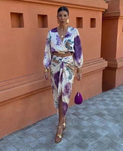 Ensemble jupe et blouse d’été élégant