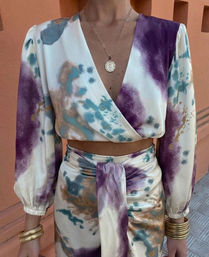 Ensemble jupe et blouse d’été élégant