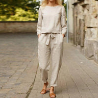 Ensemble pantalon à coupe décontractée pour femme