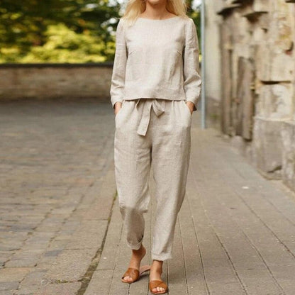Ensemble pantalon à coupe décontractée pour femme