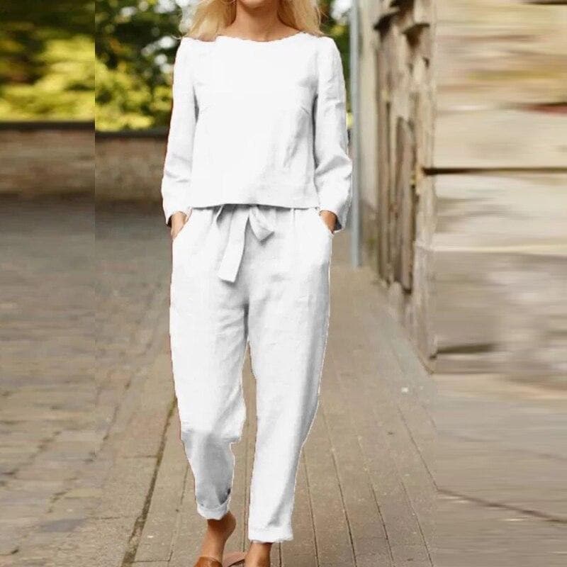 Ensemble pantalon à coupe décontractée pour femme