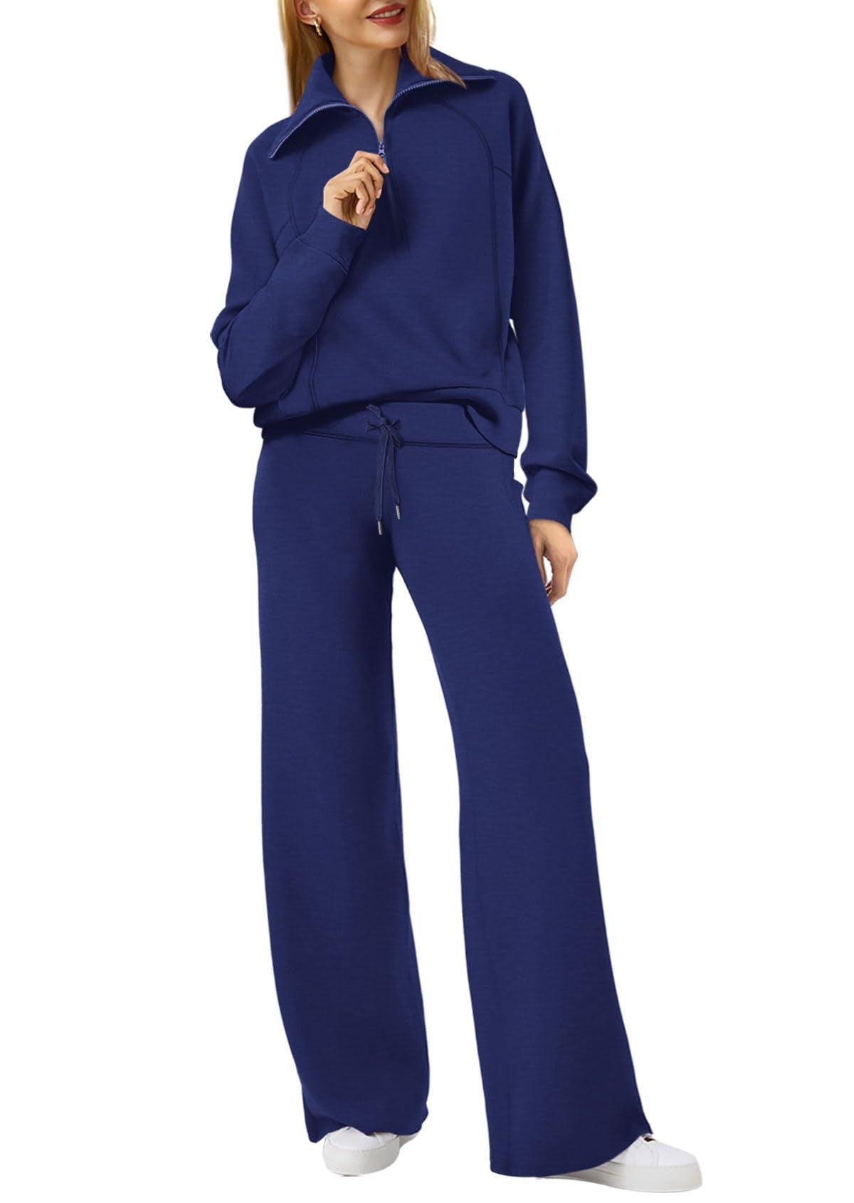 Ensemble sweat pour femme avec haut à enfiler et pantalon à jambes larges
