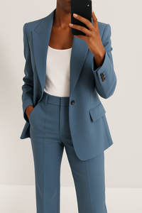 Ensemble tailleur à pantalon large femme