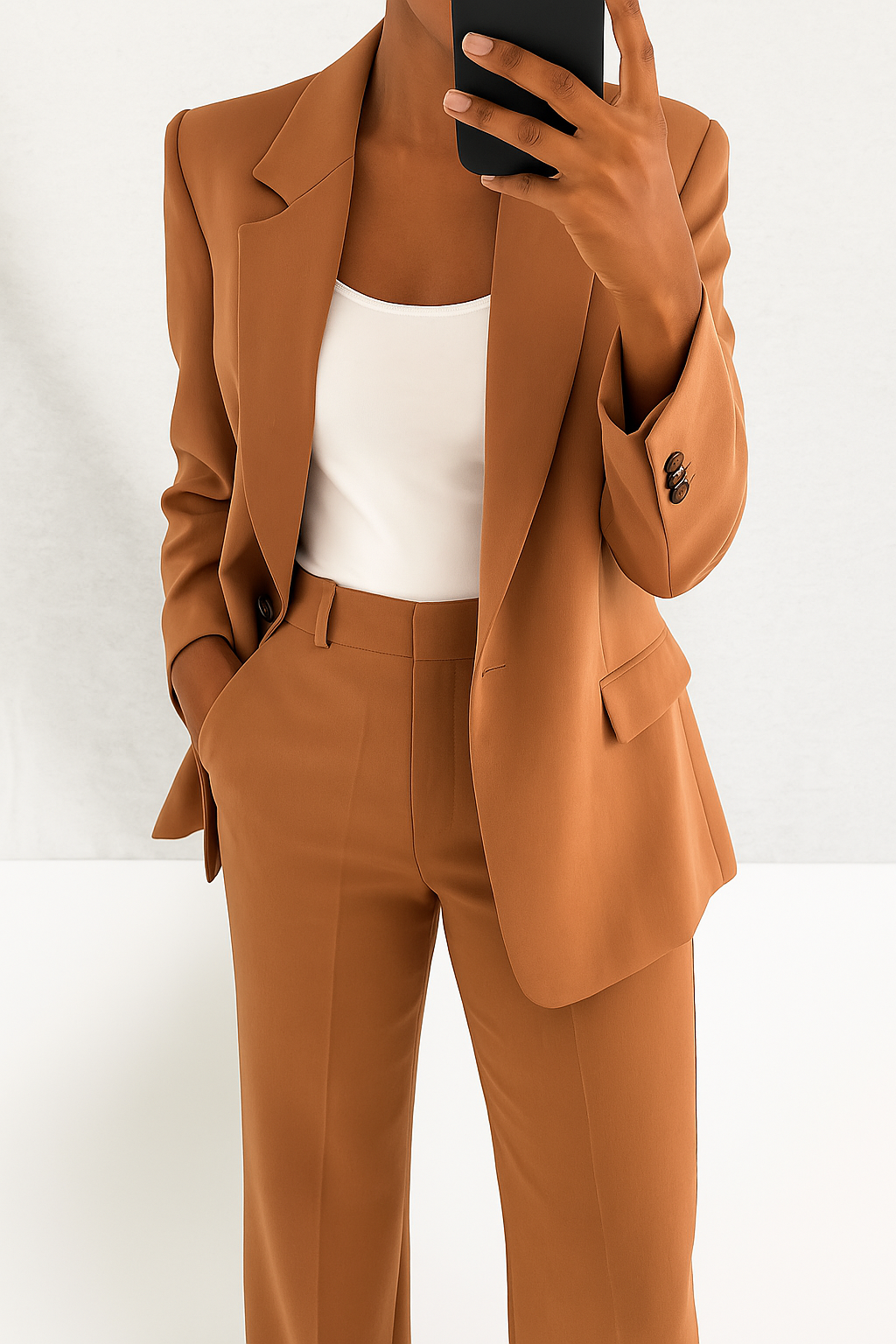 Ensemble tailleur à pantalon large femme