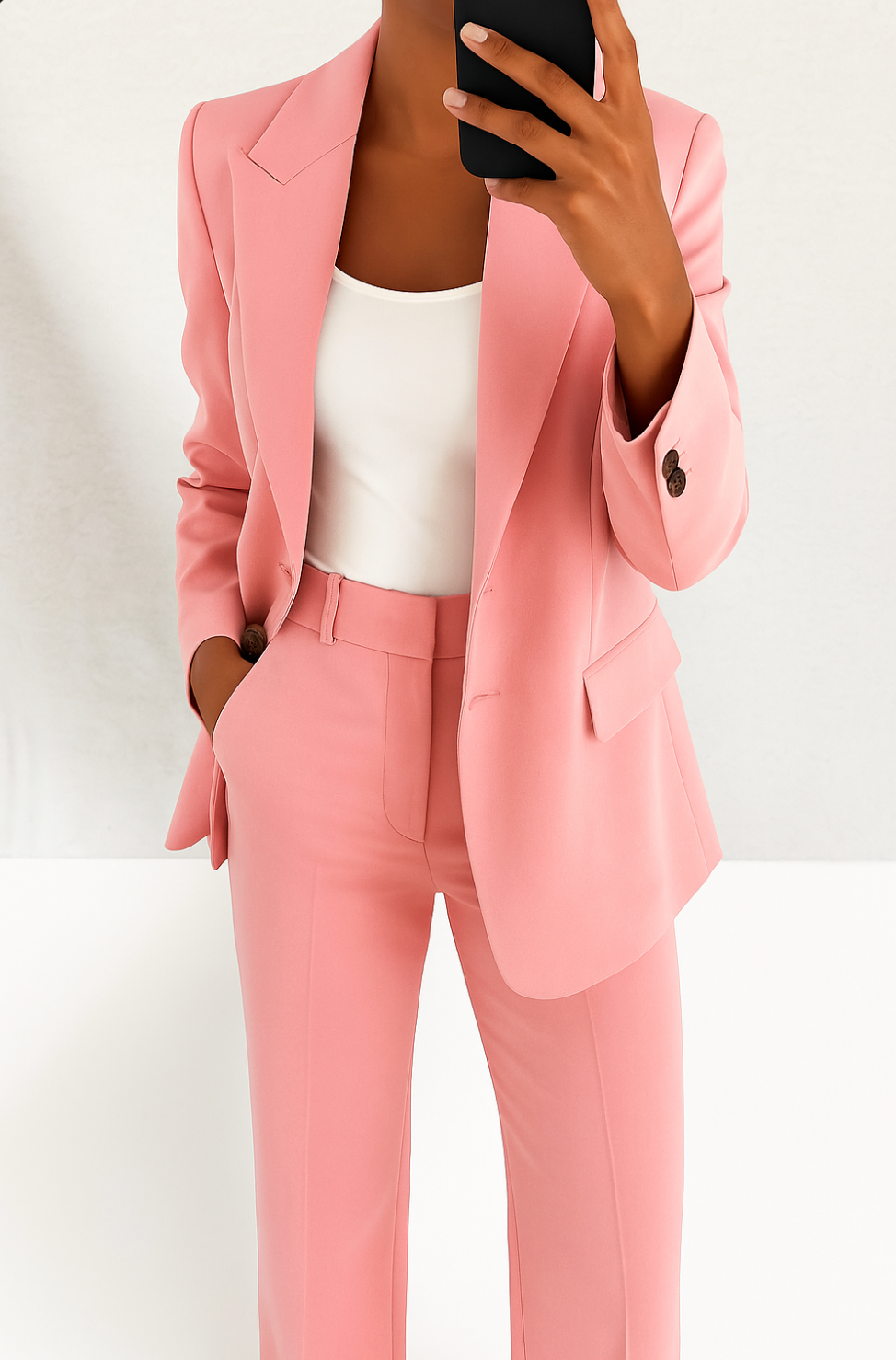 Ensemble tailleur à pantalon large femme