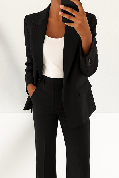 Ensemble tailleur à pantalon large femme