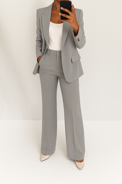 Ensemble tailleur à pantalon large femme