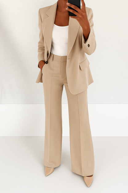 Ensemble tailleur à pantalon large femme