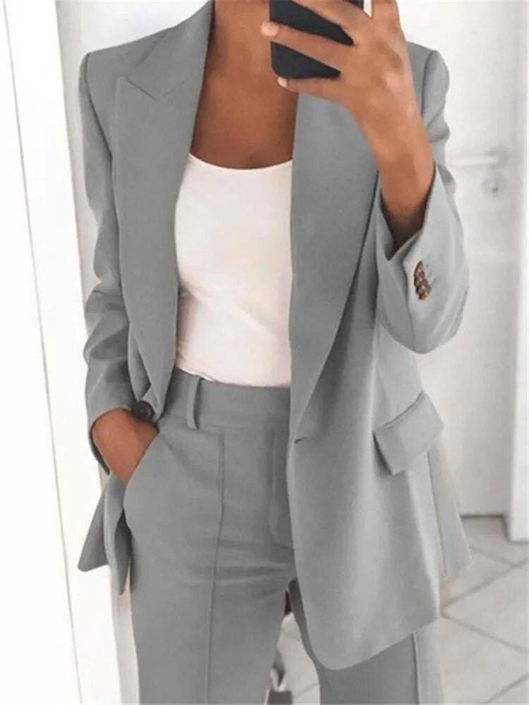 Ensemble tailleur coupe décontractée pour femme