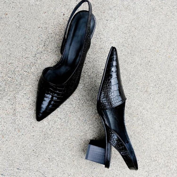 Escarpins orthopédiques à bride arrière pour femme