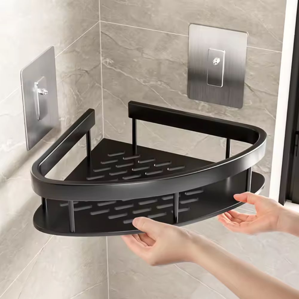 Étagère d’angle de douche à fixation adhésive