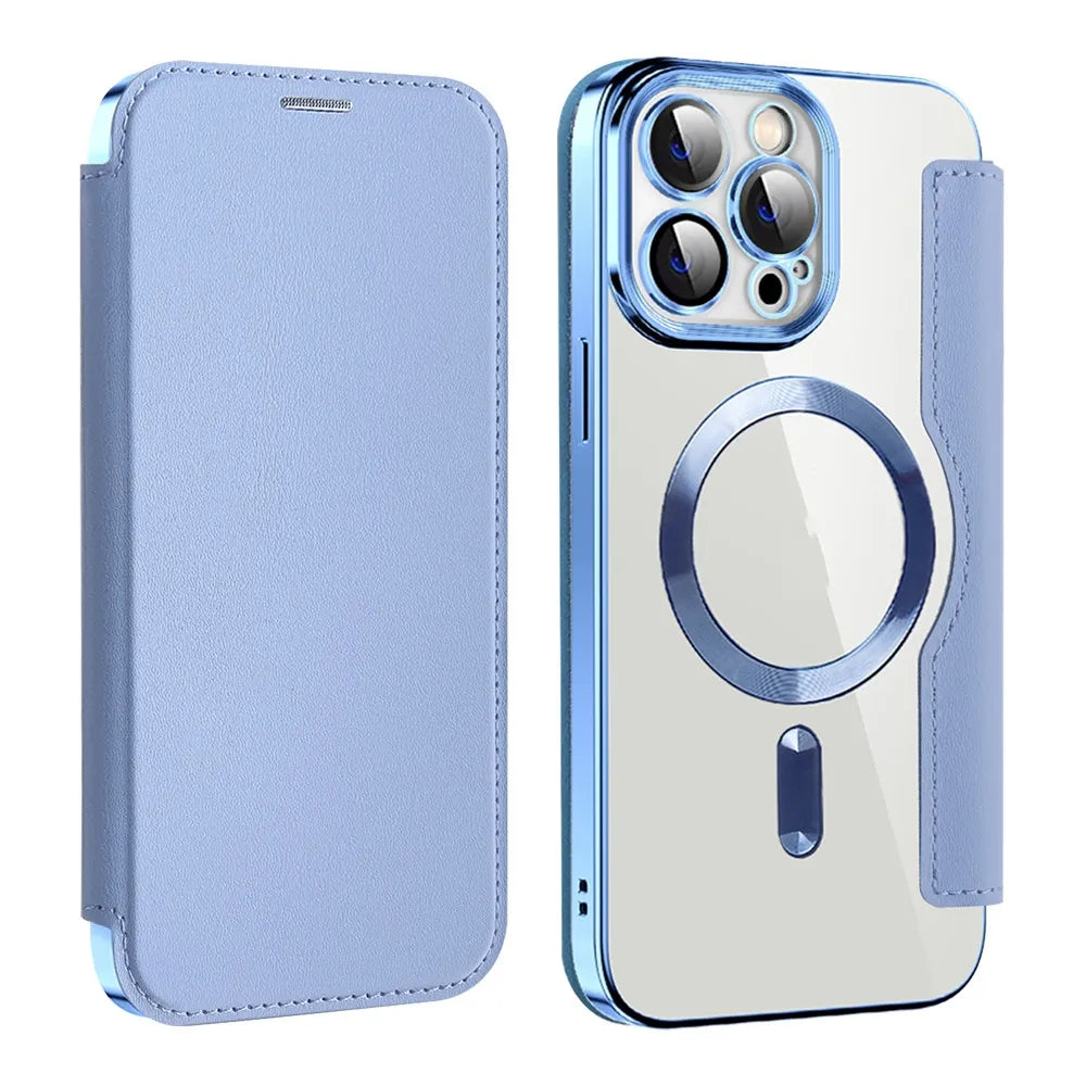 Étui à rabat avec fonction magnétique pour téléphone