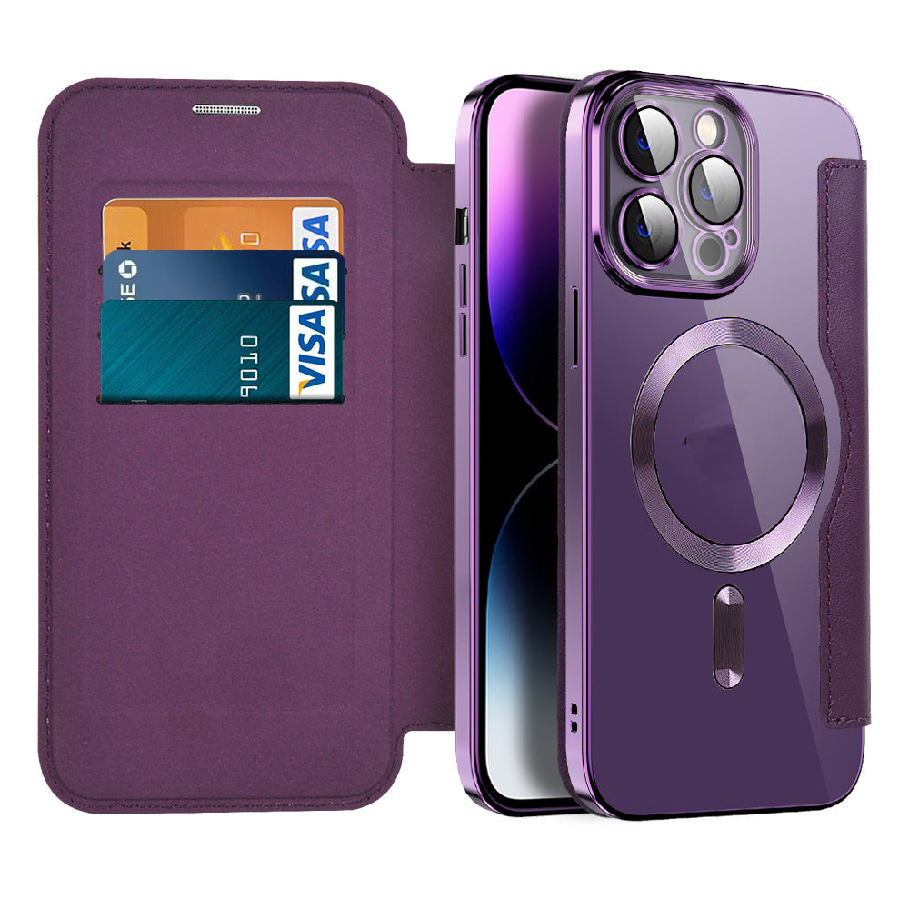 Étui à rabat avec fonction magnétique pour téléphone