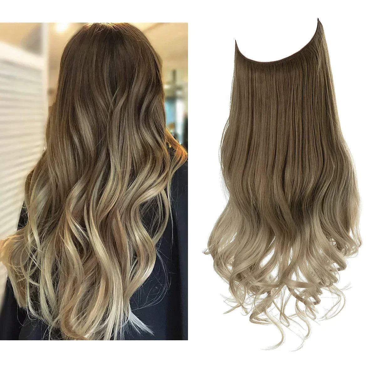 Extensions de cheveux naturels - brun et blond