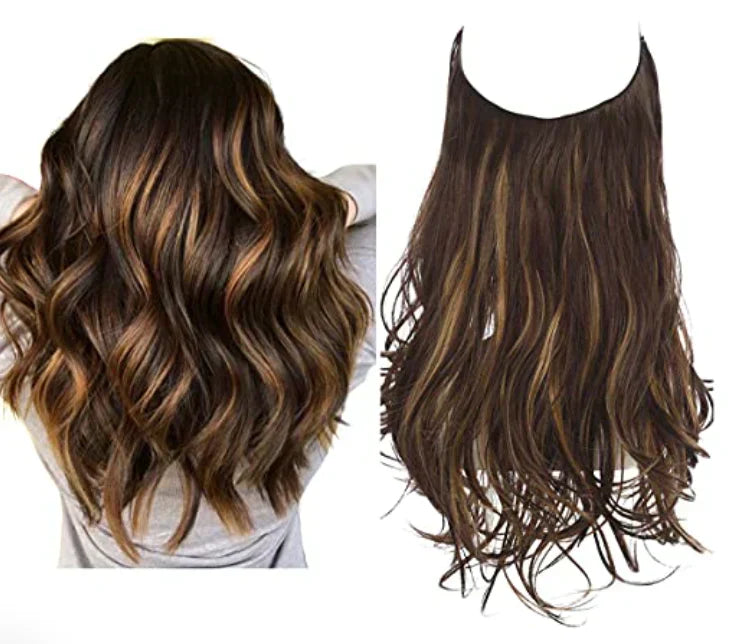 Extensions de cheveux naturels - brun et blond