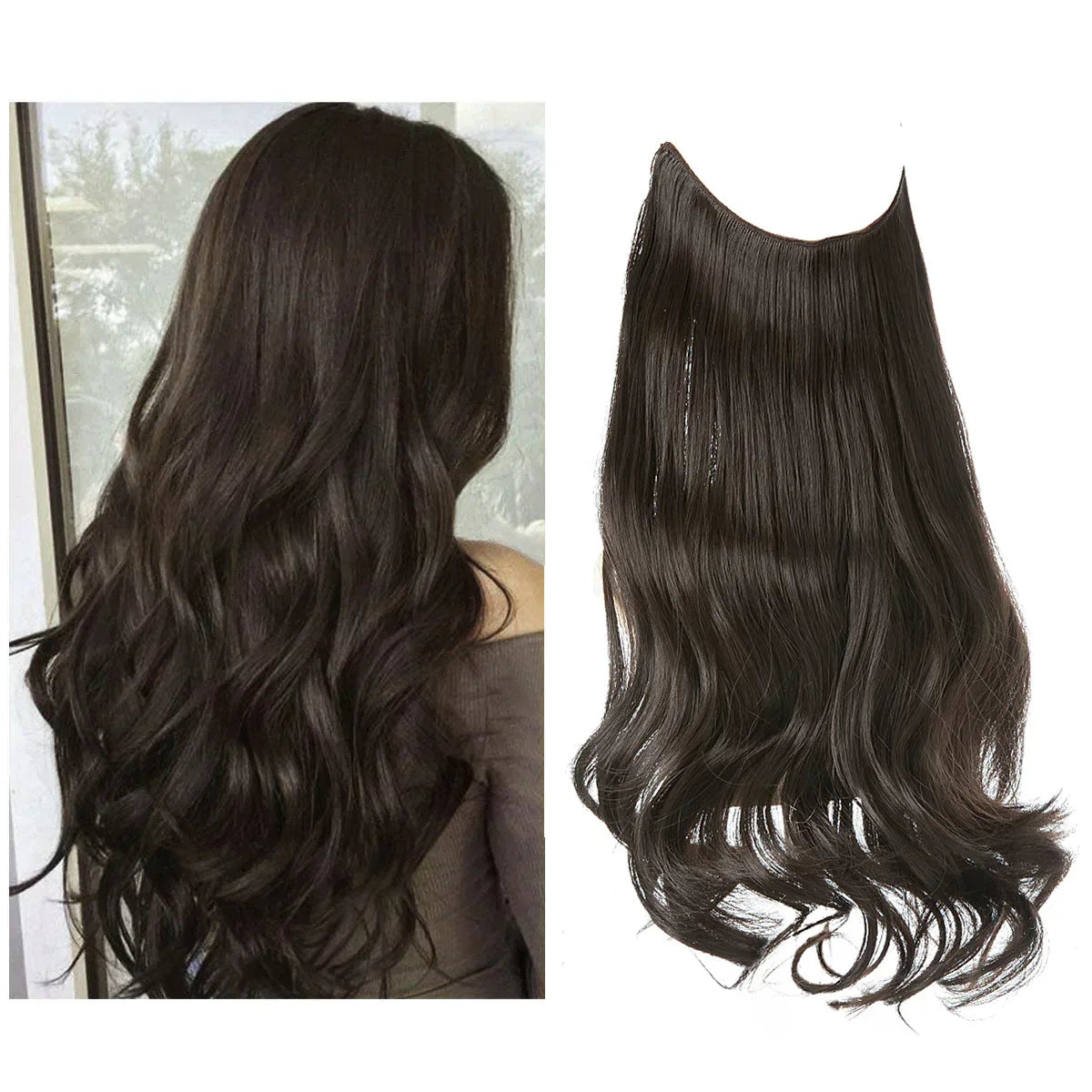 Extensions de cheveux naturels - brun et blond