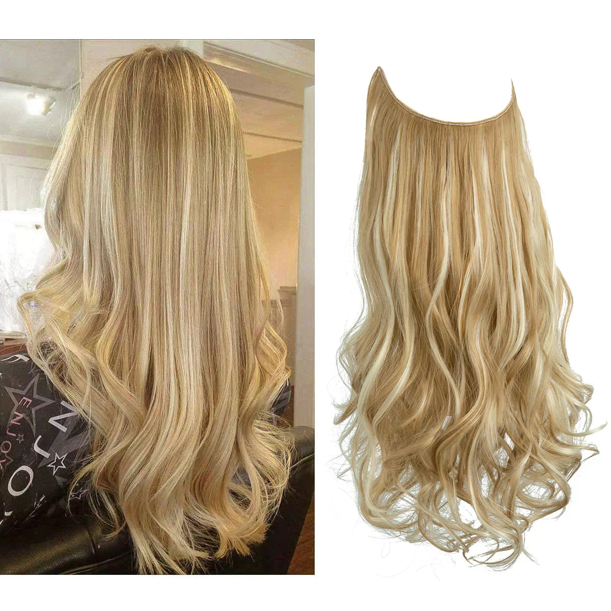 Extensions de cheveux naturels - brun et blond