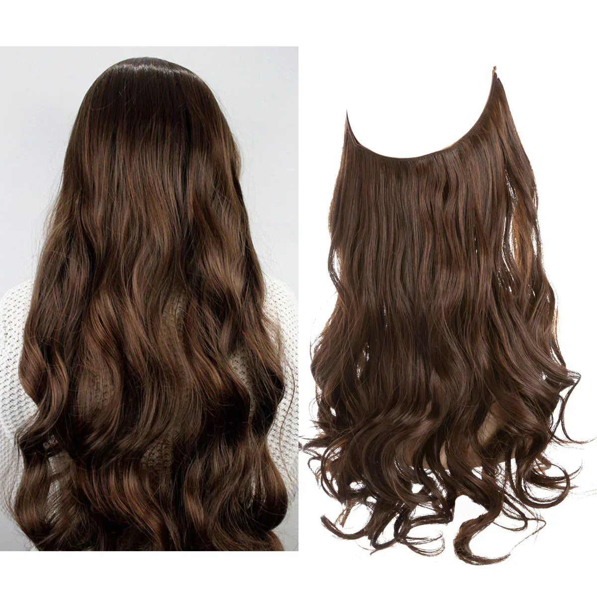 Extensions de cheveux naturels - brun et blond