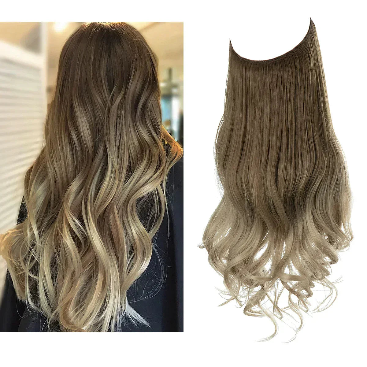 Extensions de cheveux naturels, qualité Remy, volume et longueur sans démarcation
