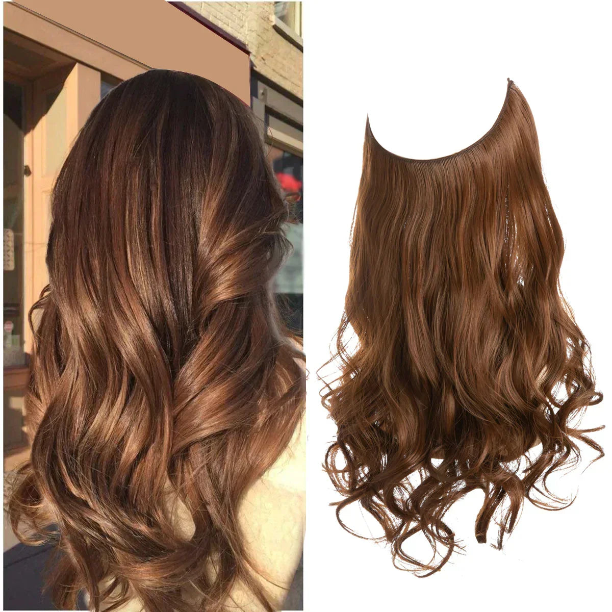 Extensions de cheveux naturels, qualité Remy, volume et longueur sans démarcation