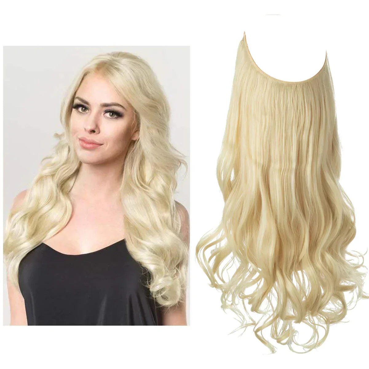 Extensions de cheveux naturels, qualité Remy, volume et longueur sans démarcation
