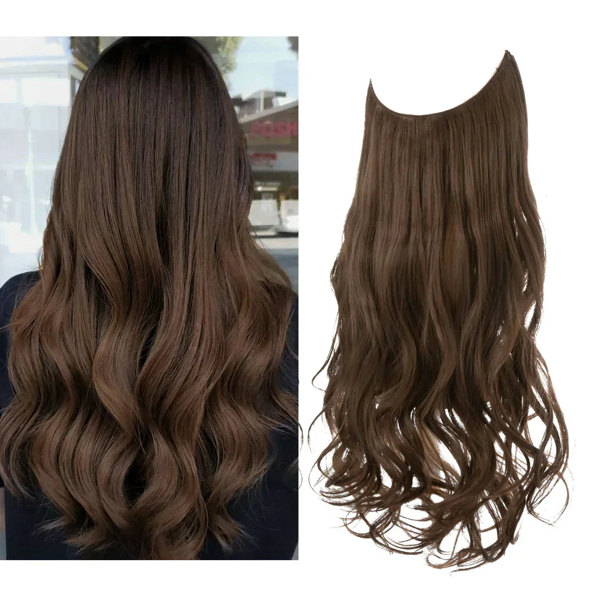 Extensions de cheveux naturels, qualité Remy, volume et longueur sans démarcation