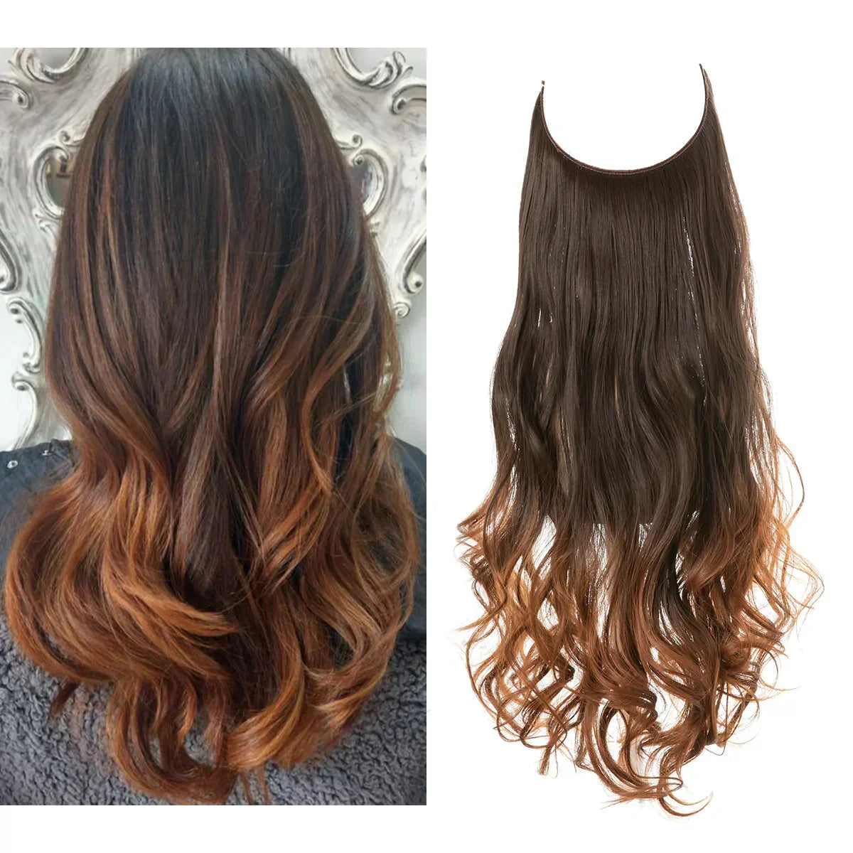 Extensions de cheveux naturels, qualité Remy, volume et longueur sans démarcation