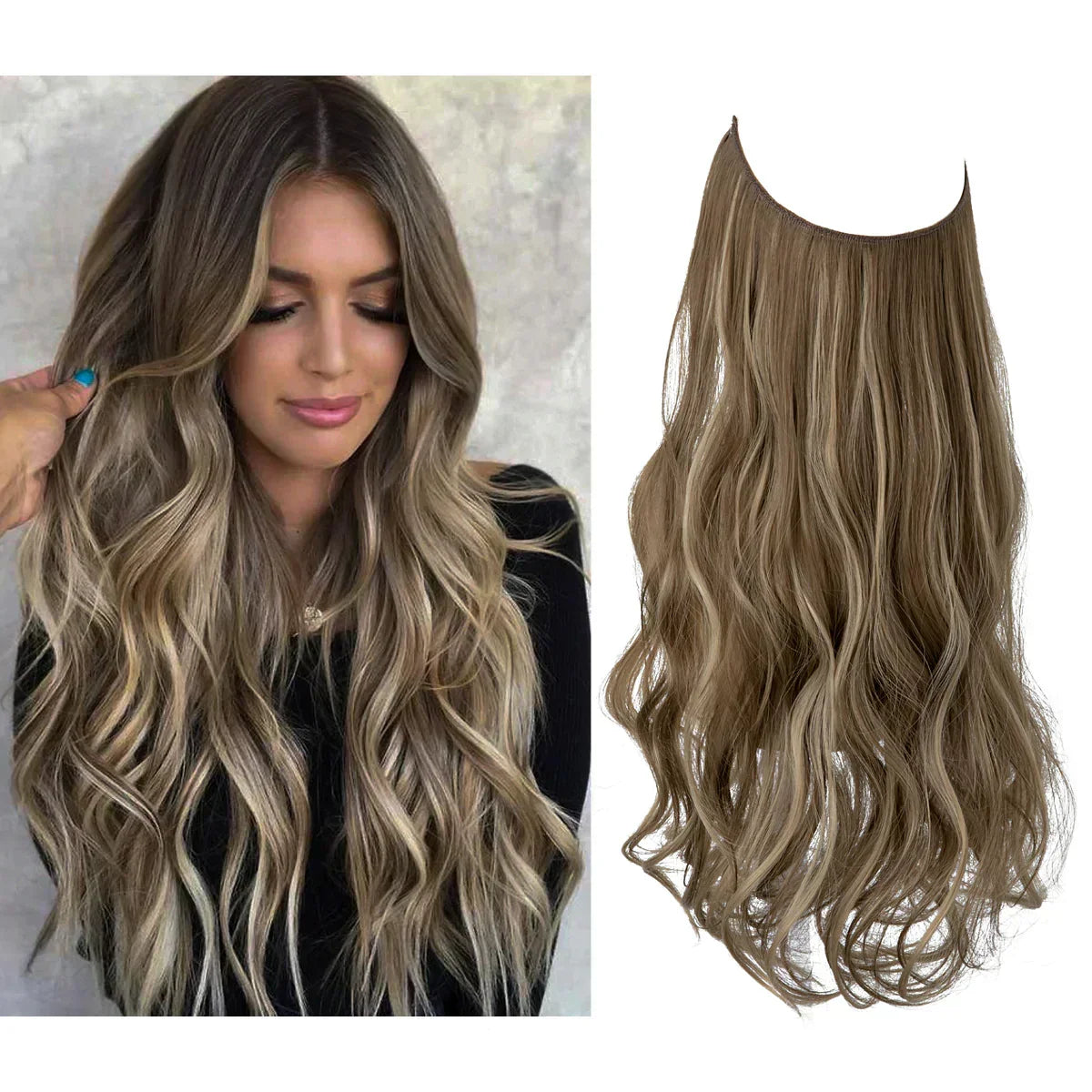 Extensions de cheveux naturels, qualité Remy, volume et longueur sans démarcation