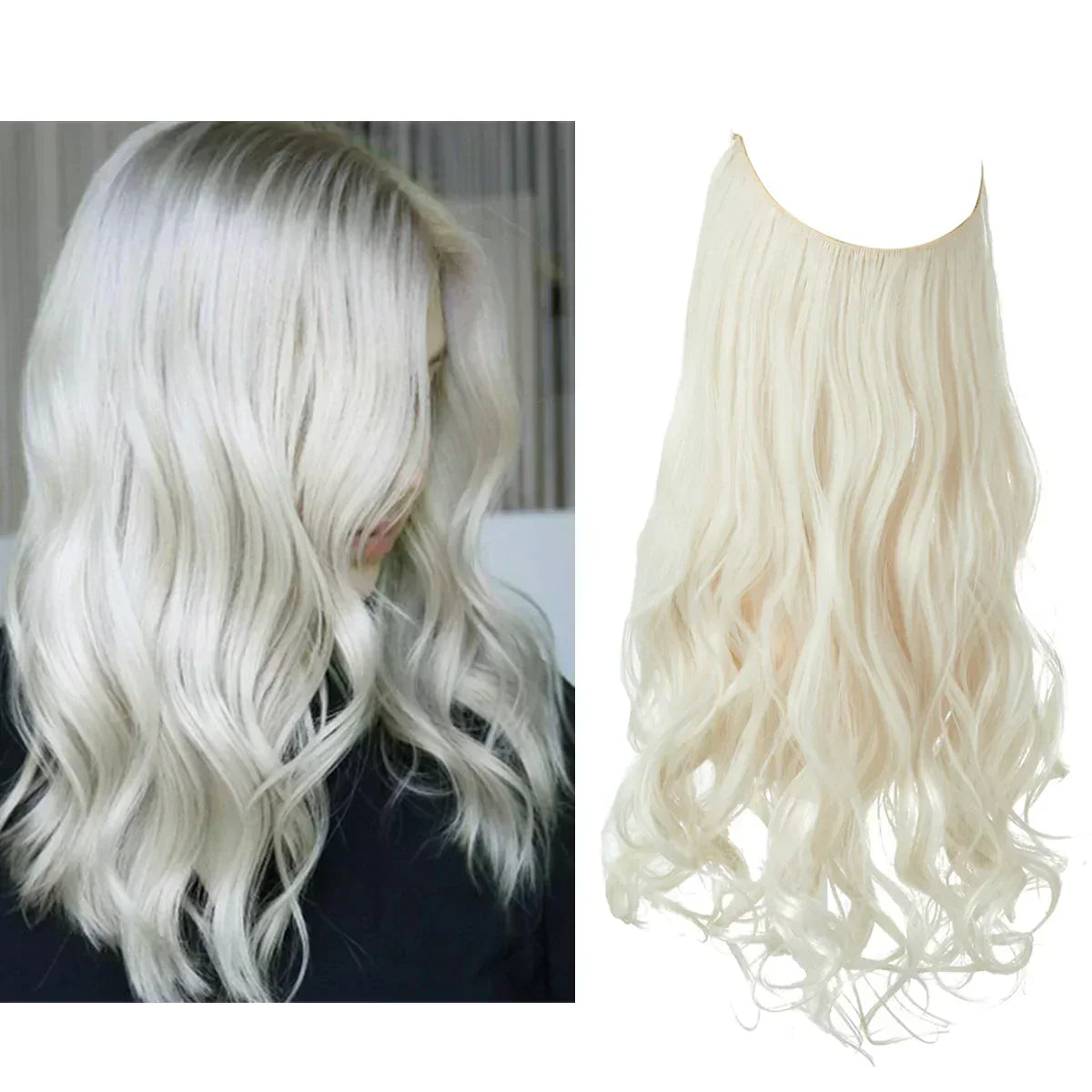 Extensions de cheveux naturels, qualité Remy, volume et longueur sans démarcation
