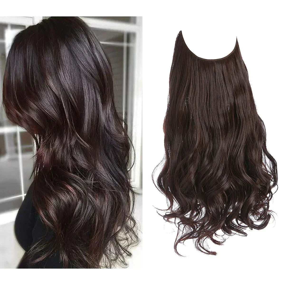 Extensions de cheveux naturels, qualité Remy, volume et longueur sans démarcation